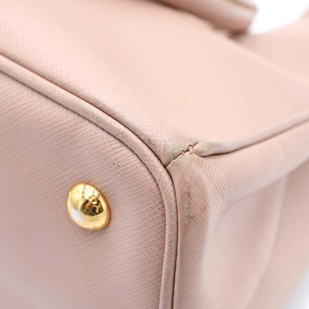 PRADA(プラダ) ガレリア 2WAYバッグ ショルダーバッグ ハンドバッグ ピンク レザー ゴールド金具 レディース