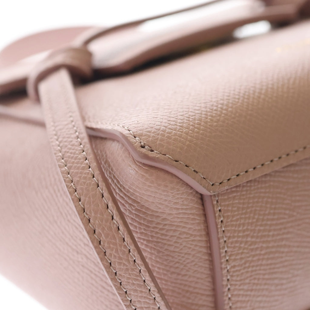 CELINE(セリーヌ) ベルトバッグ ピコ 2WAYバッグ ハンドバッグ ショルダーバッグ ミニバッグ ピンク レザー ゴールド金具 レディース