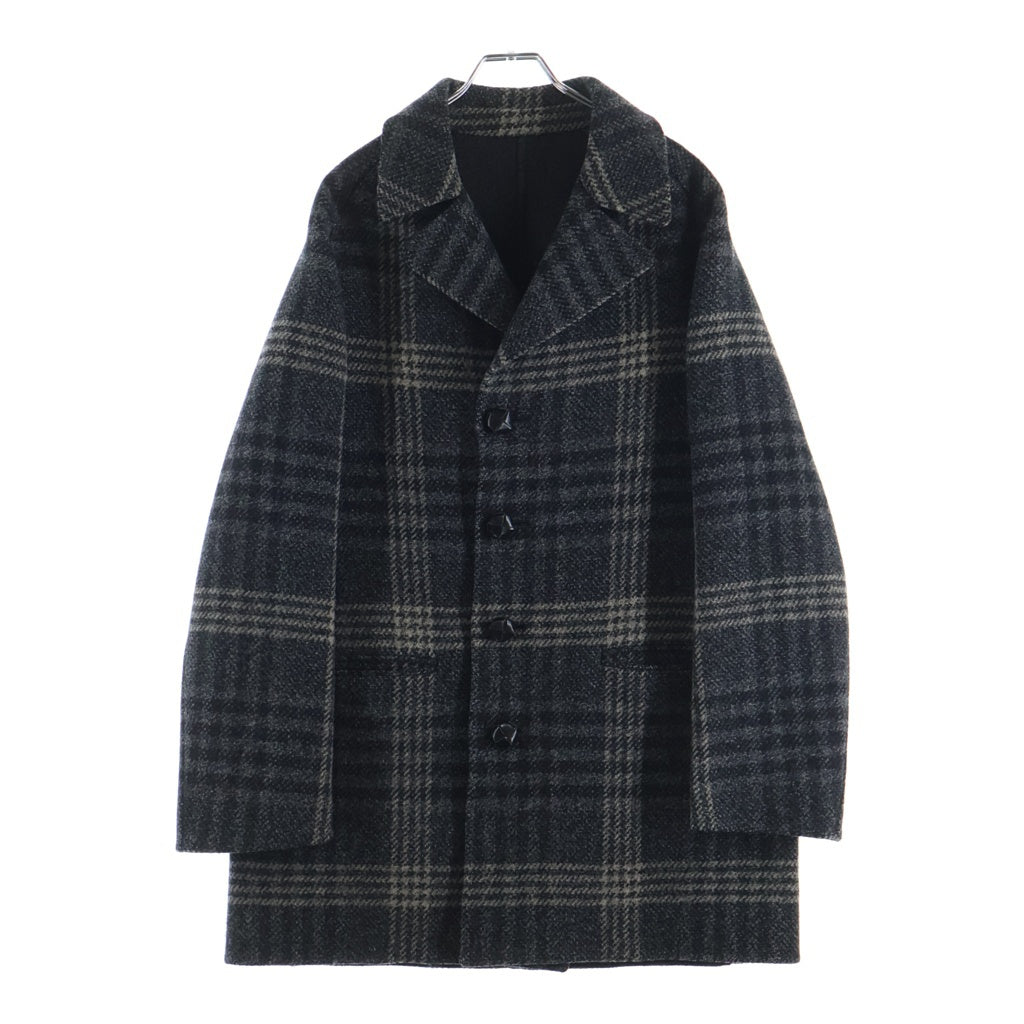 BOTTEGA VENETA(ボッテガヴェネタ) ウール チェスターコート チェック柄 グレー 221922 レディース