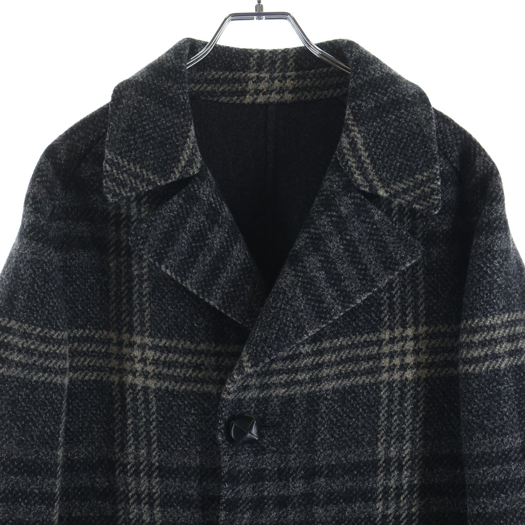 BOTTEGA VENETA(ボッテガヴェネタ) ウール チェスターコート チェック柄 グレー 221922 レディース