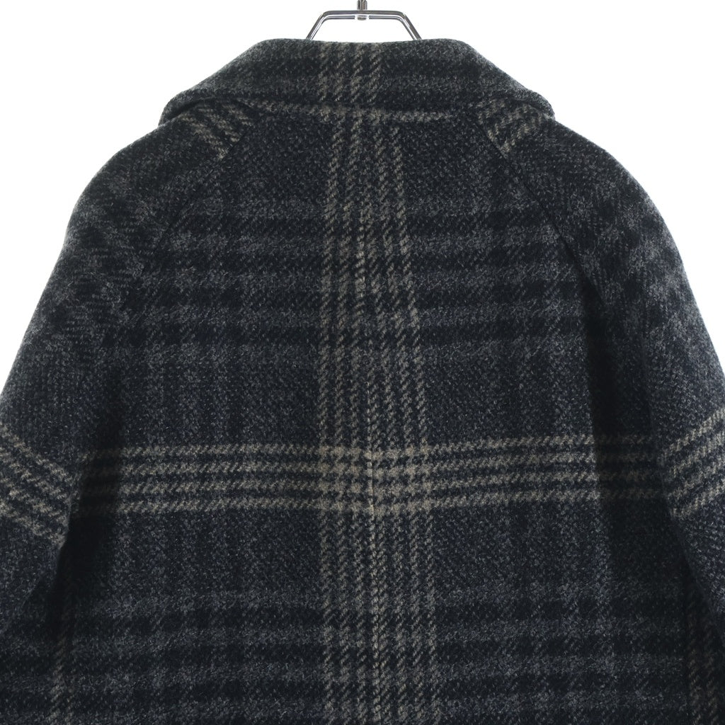 BOTTEGA VENETA(ボッテガヴェネタ) ウール チェスターコート チェック柄 グレー 221922 レディース