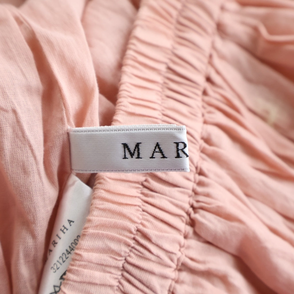 MARIHA(マリハ) コットンプリーツ ロングスカート ピンク レディース