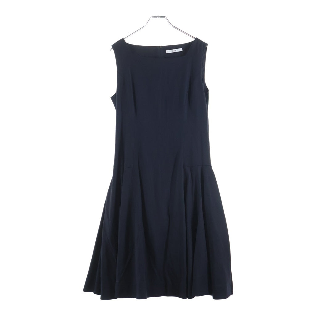 FOXEY(フォクシー) ノースリーブワンピース ドレス ウール レーヨン ネイビー 37626-S0FN406T レディース