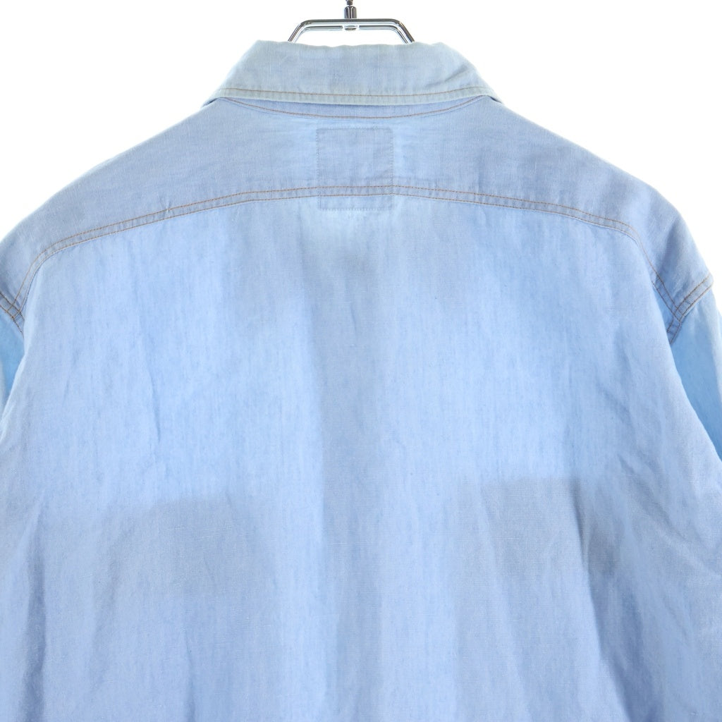 MADISONBLUE(マディソンブルー) コットン長袖シャツ シャンブレー ブルー MB171-5025