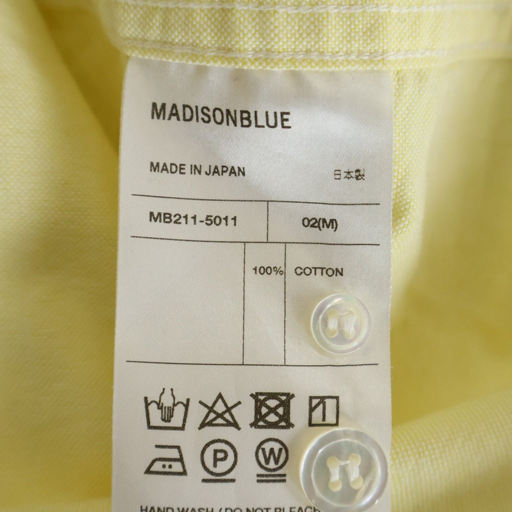 MADISONBLUE(マディソンブルー) HAMPTON SH OX ハンプトン オックスフォード 長袖シャツ イエロー MB211-5011