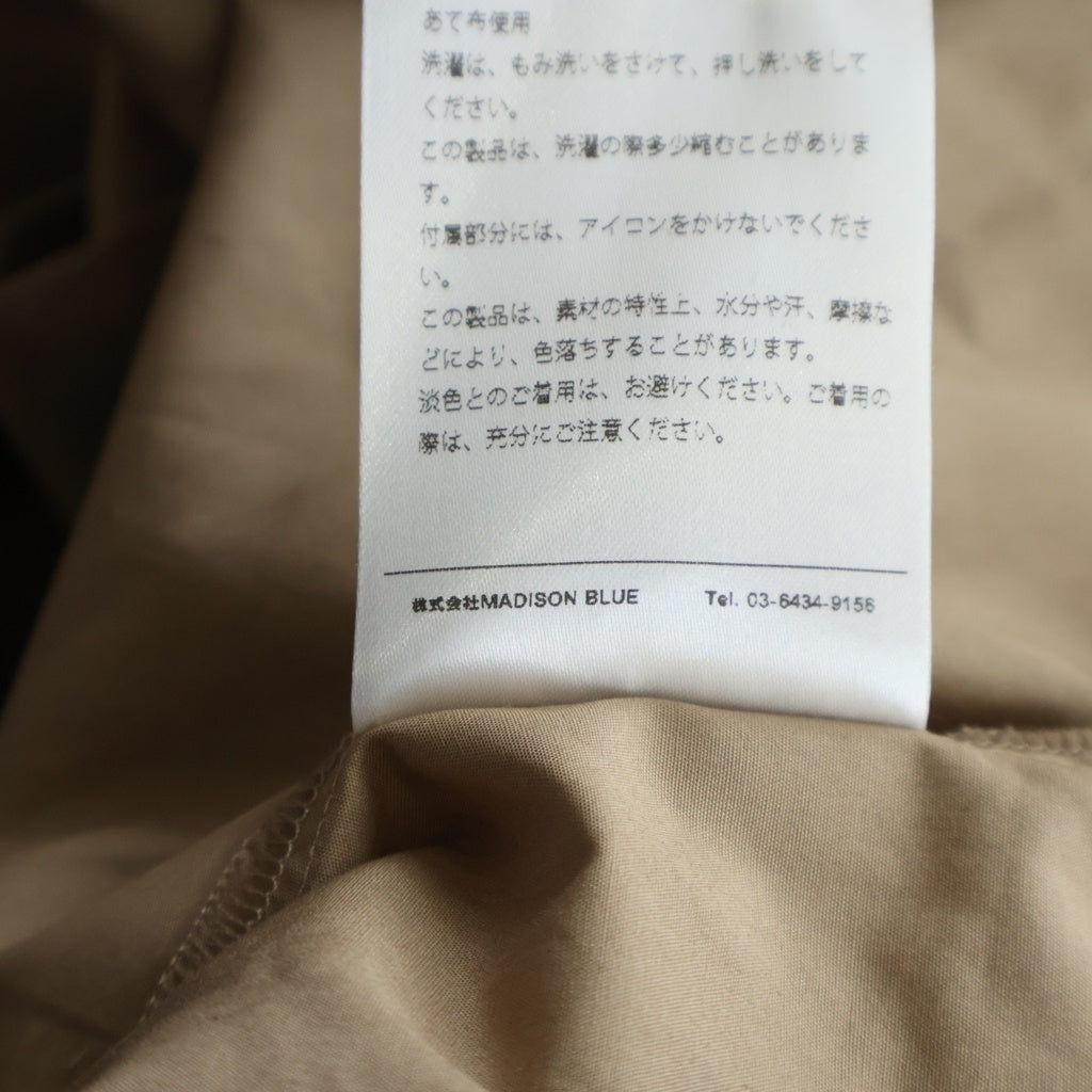 MADISONBLUE(マディソンブルー) コットン半袖シャツ ボタンダウン ブラウン MB999-5718