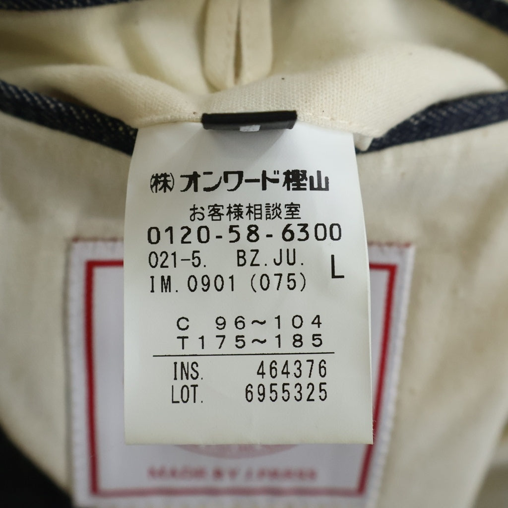 J.PRESS(ジェイプレス) ×KURO クロ デニム オーセンティック 3B テーラードジャケット インディゴ 464376