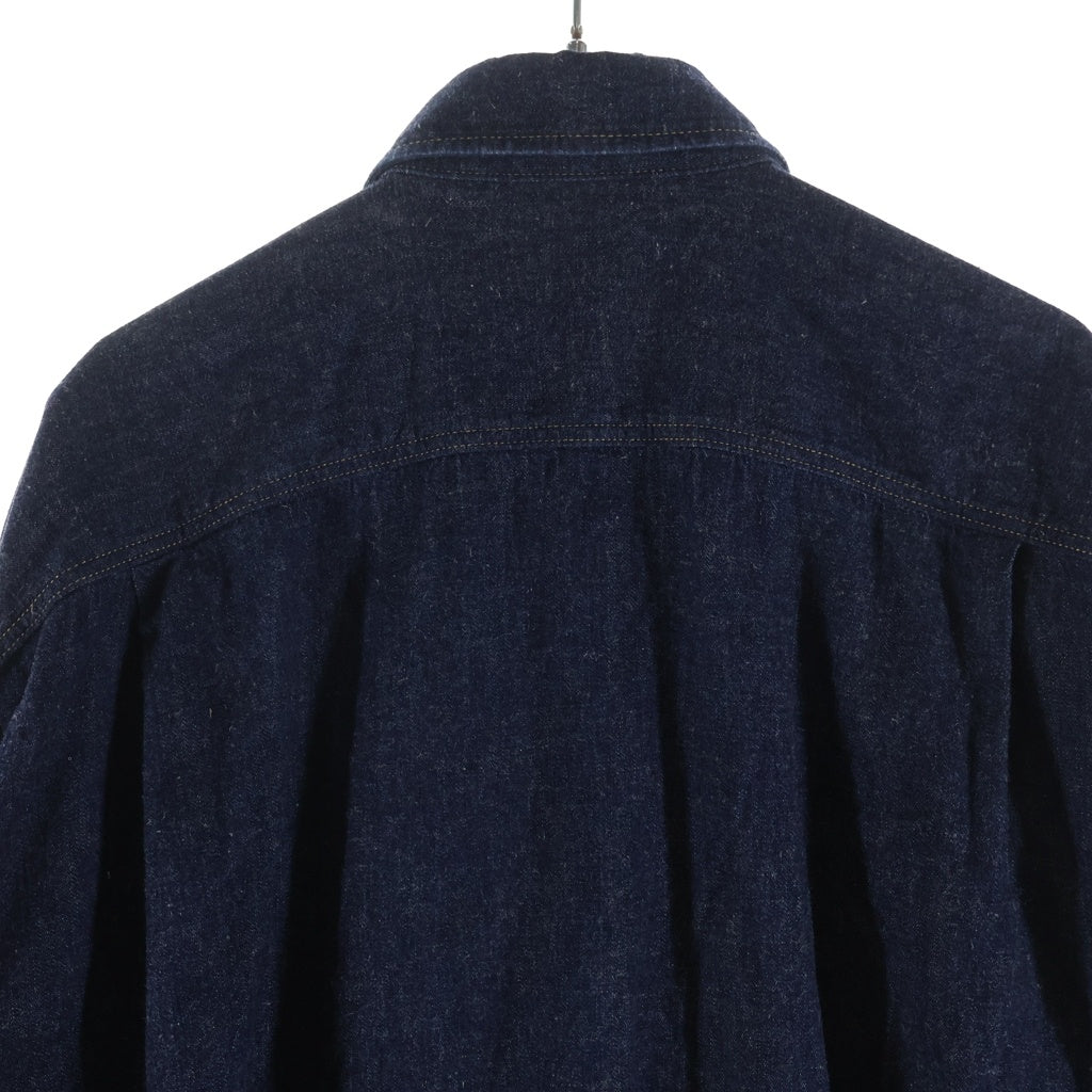 beautiful people(ビューティフルピープル) dungaree denim big tuck over shirt ダンガリーデニム ビッグ タック オーバー 長袖シャツ インディゴ 1445106020