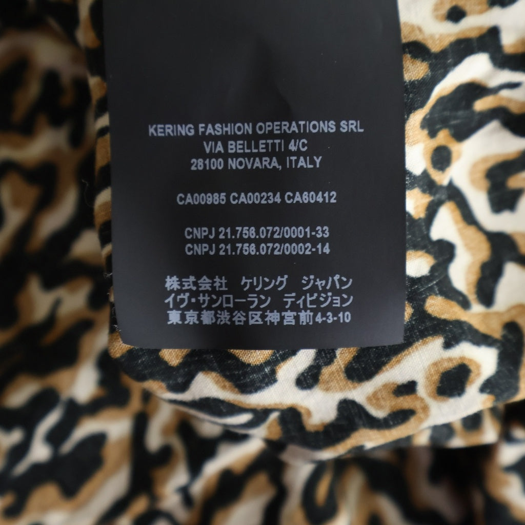 SAINT LAURENT PARIS(サンローランパリ) レオパード柄シャツ ブラウン #38
