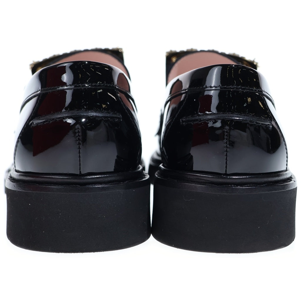 Roger Vivier(ロジェヴィヴィエ) VIV RANGERS ヴィヴ レンジャー パテントレザー ローファー シューズ 革靴 ブラック レディース
