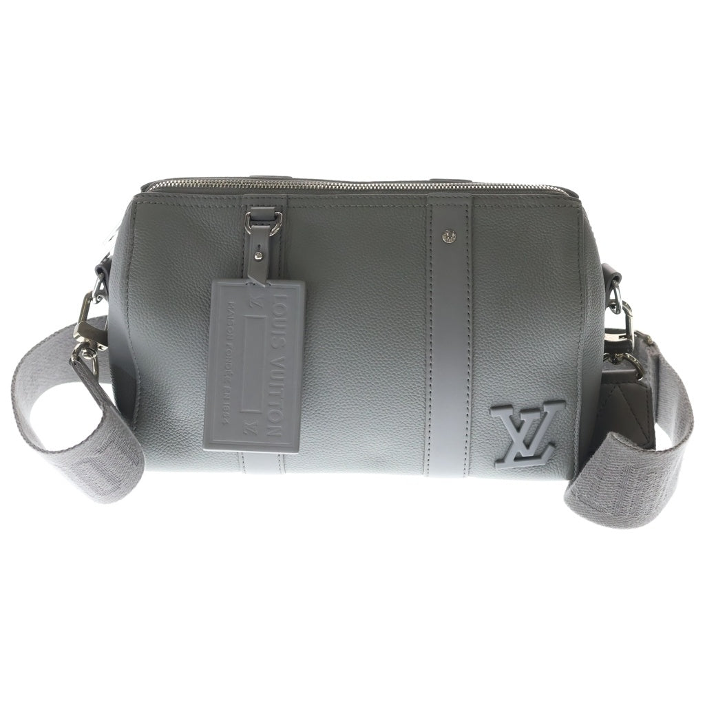 LOUIS VUITTON(ルイヴィトン) シティ キーポル ショルダーバッグ LVアエログラムレザー シルバー金具 グレー M59328 RFID レディース