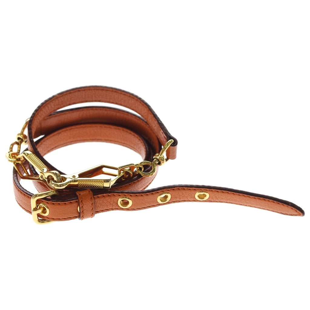miumiu(ミュウミュウ) MADRAS マドラス レザー 2WAY ハンド ショルダーバッグ ゴールド金具 オレンジ RL0058 レディース