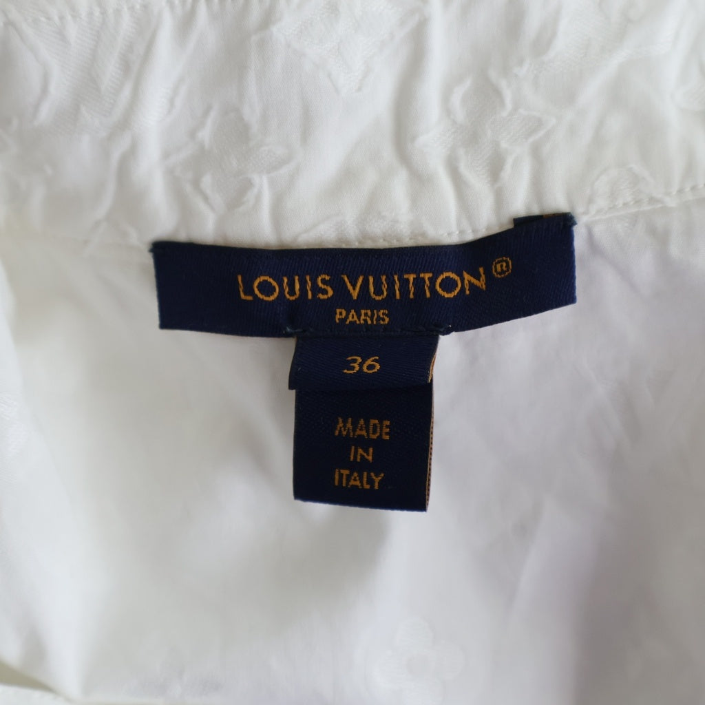 LOUIS VUITTON(ルイヴィトン) ノースリーブシャツ ホワイト #36 RW192WW AQV FHBL13 レディース