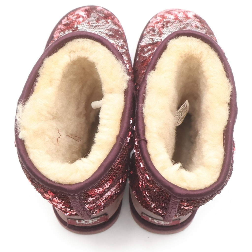 UGG(アグ) スパンコール ムートンロングブーツ ワインレッド #37 レディース