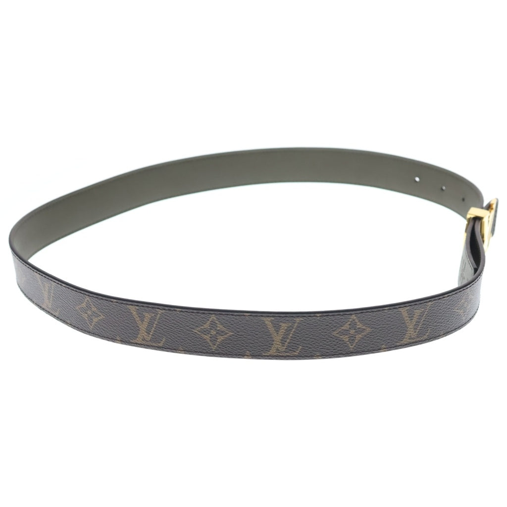 LOUIS VUITTON(ルイヴィトン) サンチュール リバーシブル ベルト カーキ×モノグラム M0351 ゴールド金具