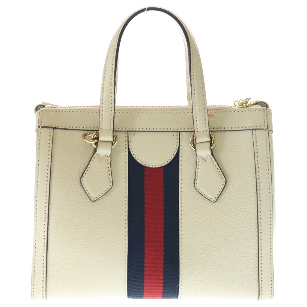 GUCCI(グッチ) オフディアGG シェリーライン レザー 2WAY ハンドバッグ ショルダーバッグ ホワイト アイボリー 719882 レディース