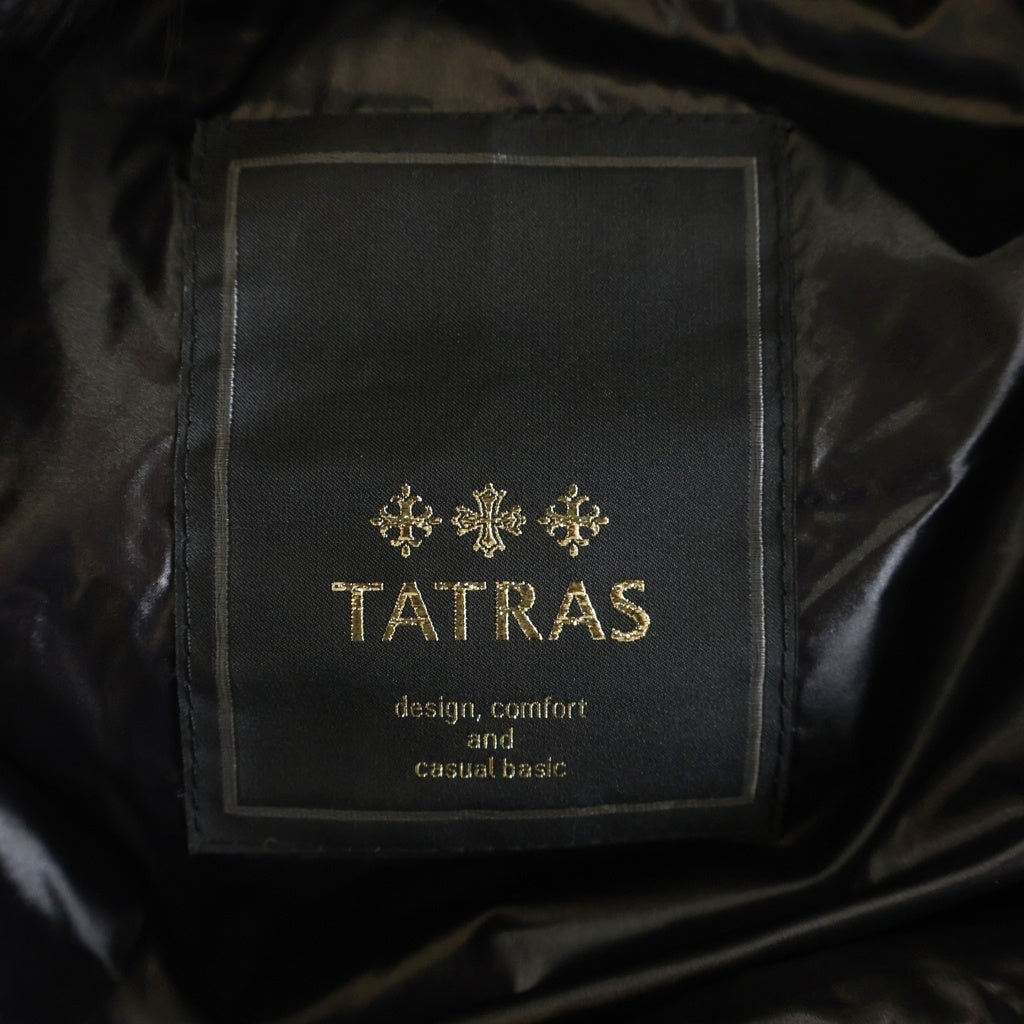 TATRAS(タトラス) ダウンコート ファー付き ナイロン スナップボタン ブラック LTA15A4424 レディース