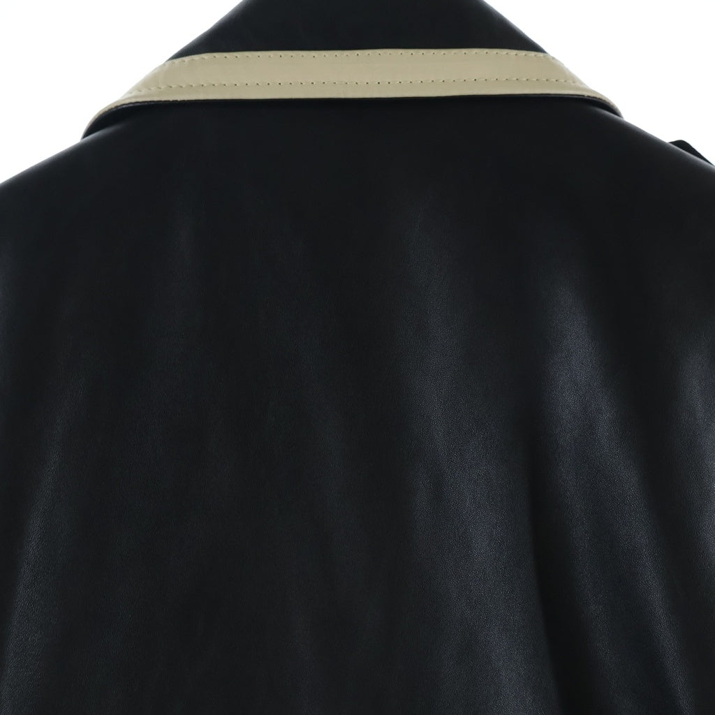 CELINE(セリーヌ) Biker Jacket バイカージャケット ライダース ラムスキン ブラック/ホワイト 2E8974787 レディース