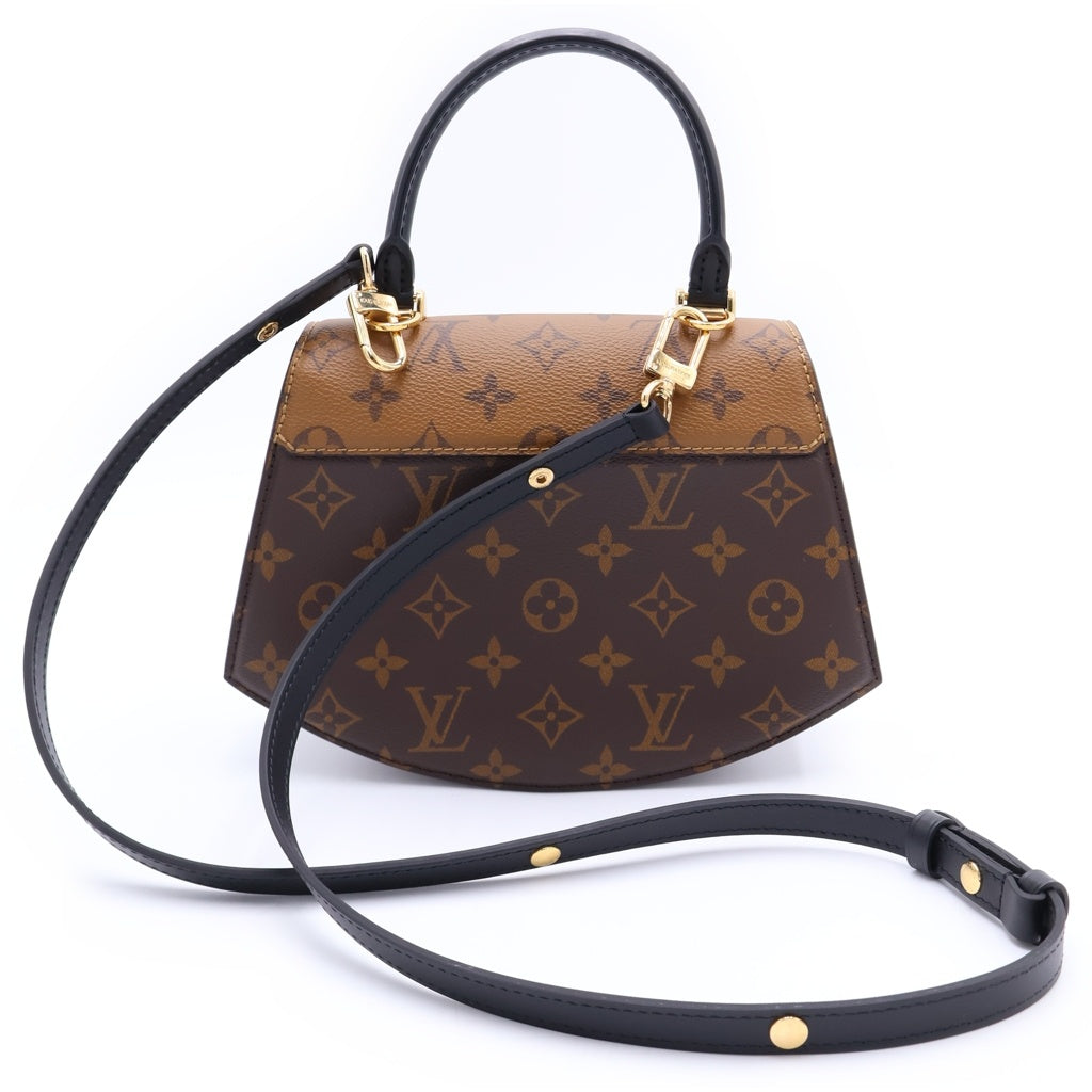 LOUIS VUITTON(ルイヴィトン) モノグラム リバース・ティルシット PVC レザー 2WAY ハンドバッグ ショルダーバッグ M46548 ICタイプ ブラウン/ブラック レディース