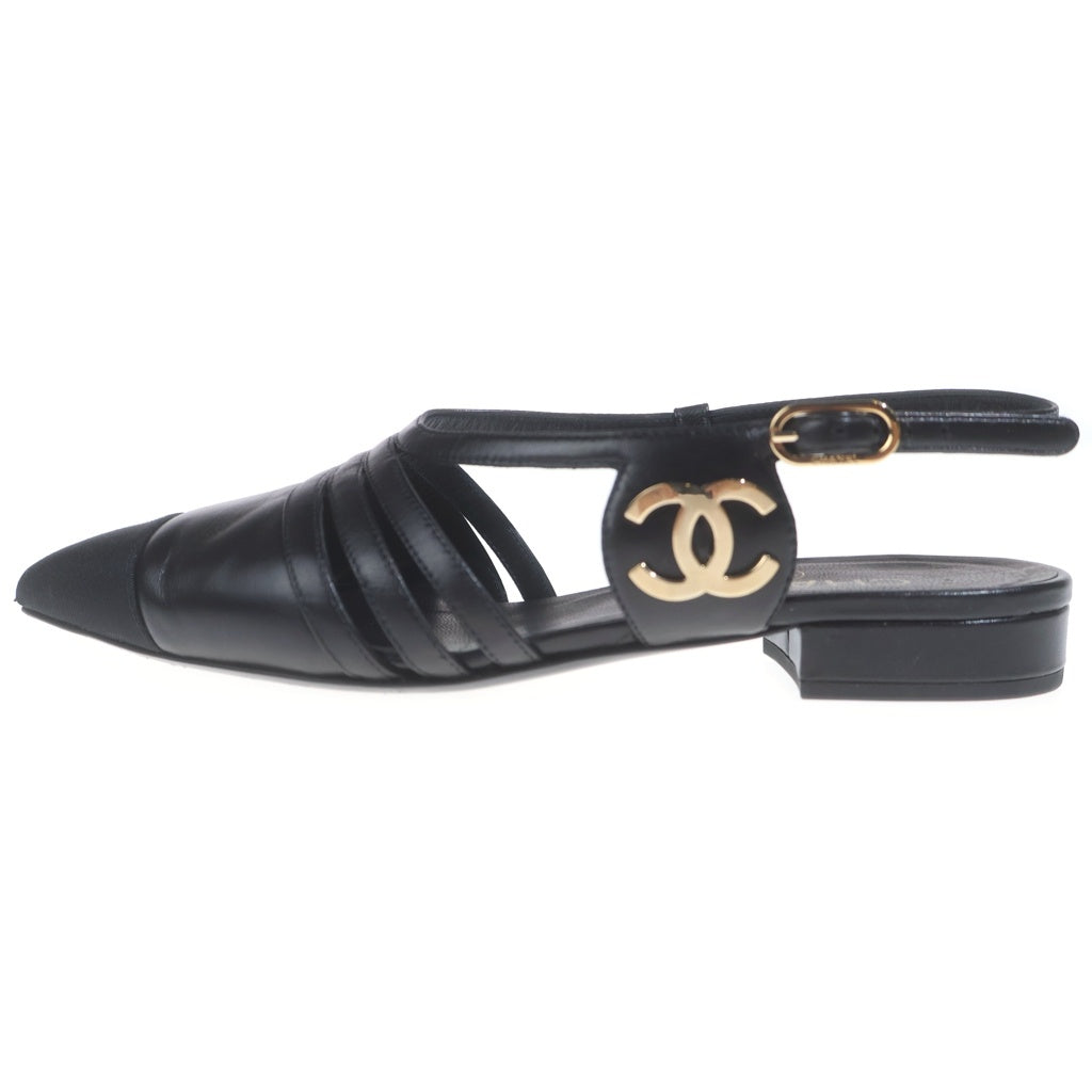 CHANEL(シャネル) レザー パンプス ブラック #36C レディース