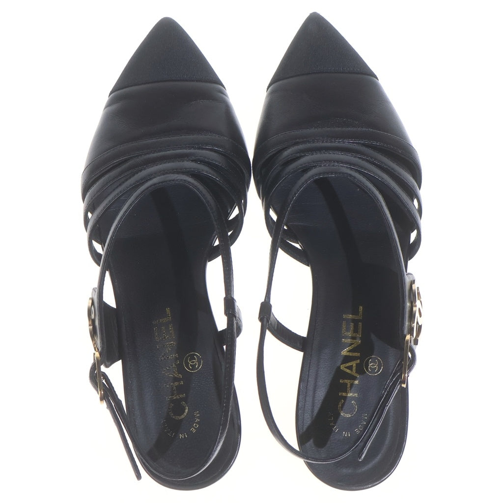 CHANEL(シャネル) レザー パンプス ブラック #36C レディース