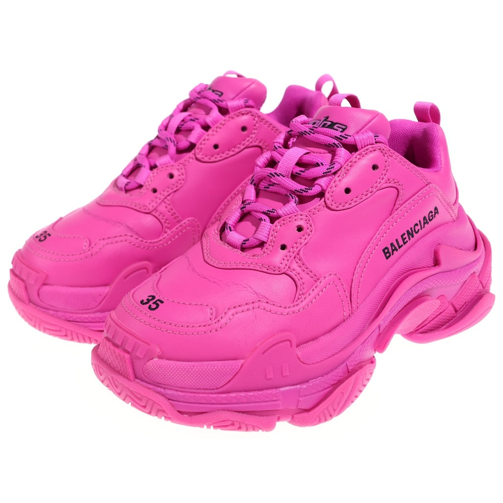 BALENCIAGA(バレンシアガ) Triple S トリプル エス レースアップローカットシューズ スニーカー ピンク レディース 524039