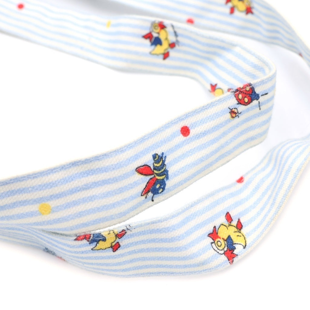 GUCCI(グッチ) トートバッグ アヒル てんとう虫 ストライプ ブルー/ホワイト レディース