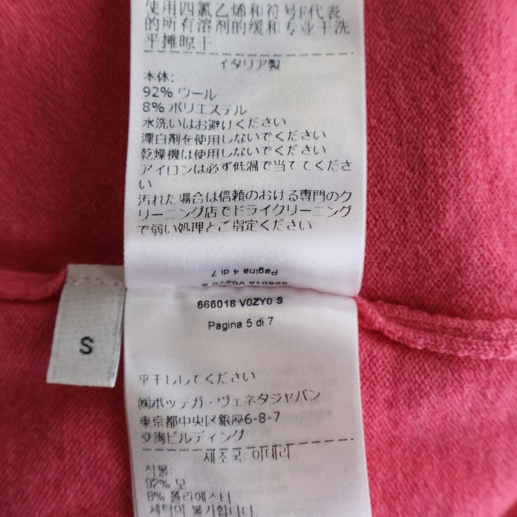 BOTTEGA VENETA(ボッテガヴェネタ) 長袖ニット ポロシャツ ウール ポリエステル ピンク 666018 レディース