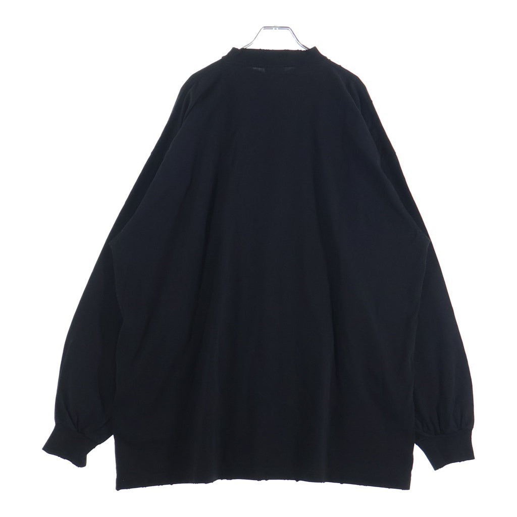 BALENCIAGA(バレンシアガ) TO MY LOVE VALENTINE CD LS T-shirt logo ヴァレンタイン ダメージ加工 ロングスリーブ Tシャツ ブラック 739027 TQVE4 1055