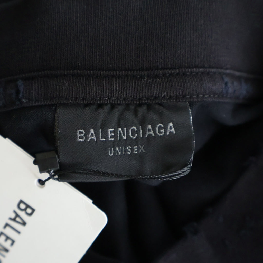 BALENCIAGA(バレンシアガ) TO MY LOVE VALENTINE CD LS T-shirt logo ヴァレンタイン ダメージ加工 ロングスリーブ Tシャツ ブラック 739027 TQVE4 1055