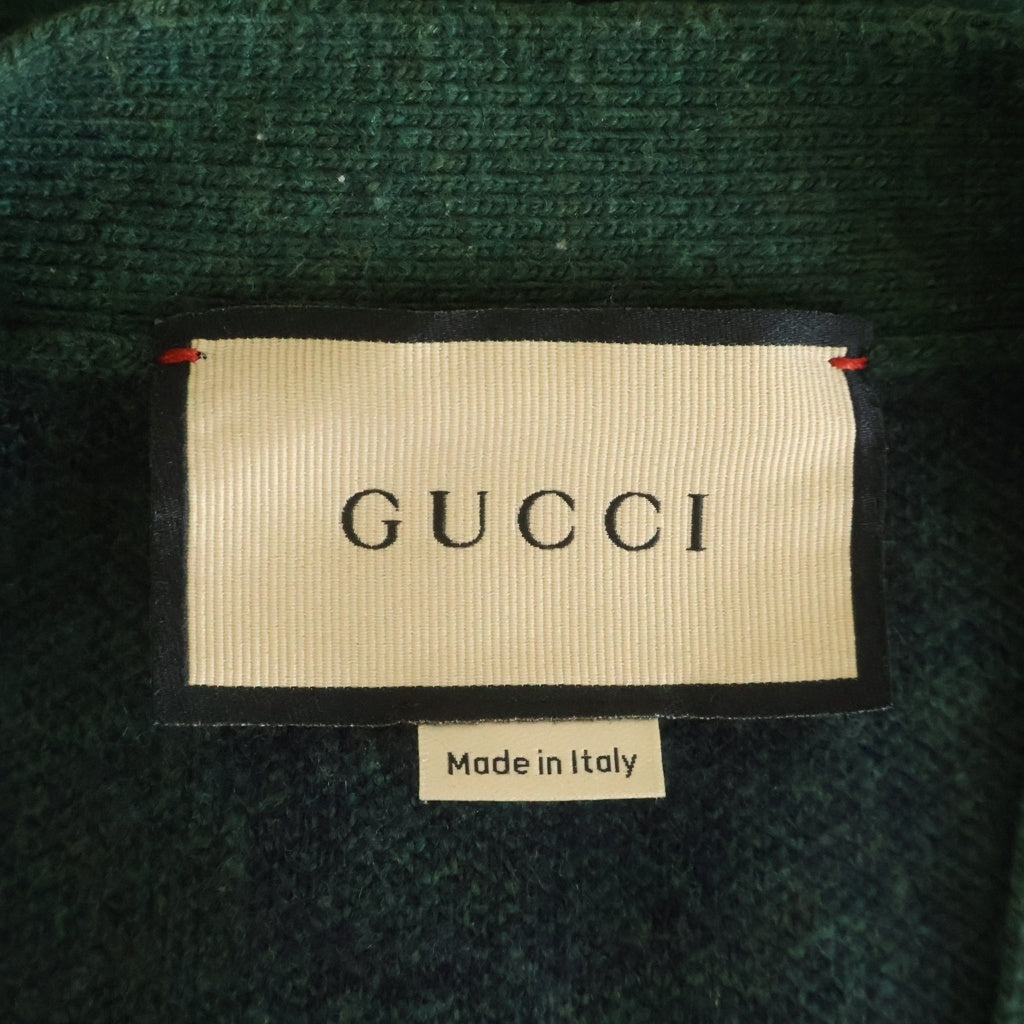 GUCCI(グッチ) GGジャガード くるみボタン ニットカーディガン ロゴ 総柄 ウール 678939