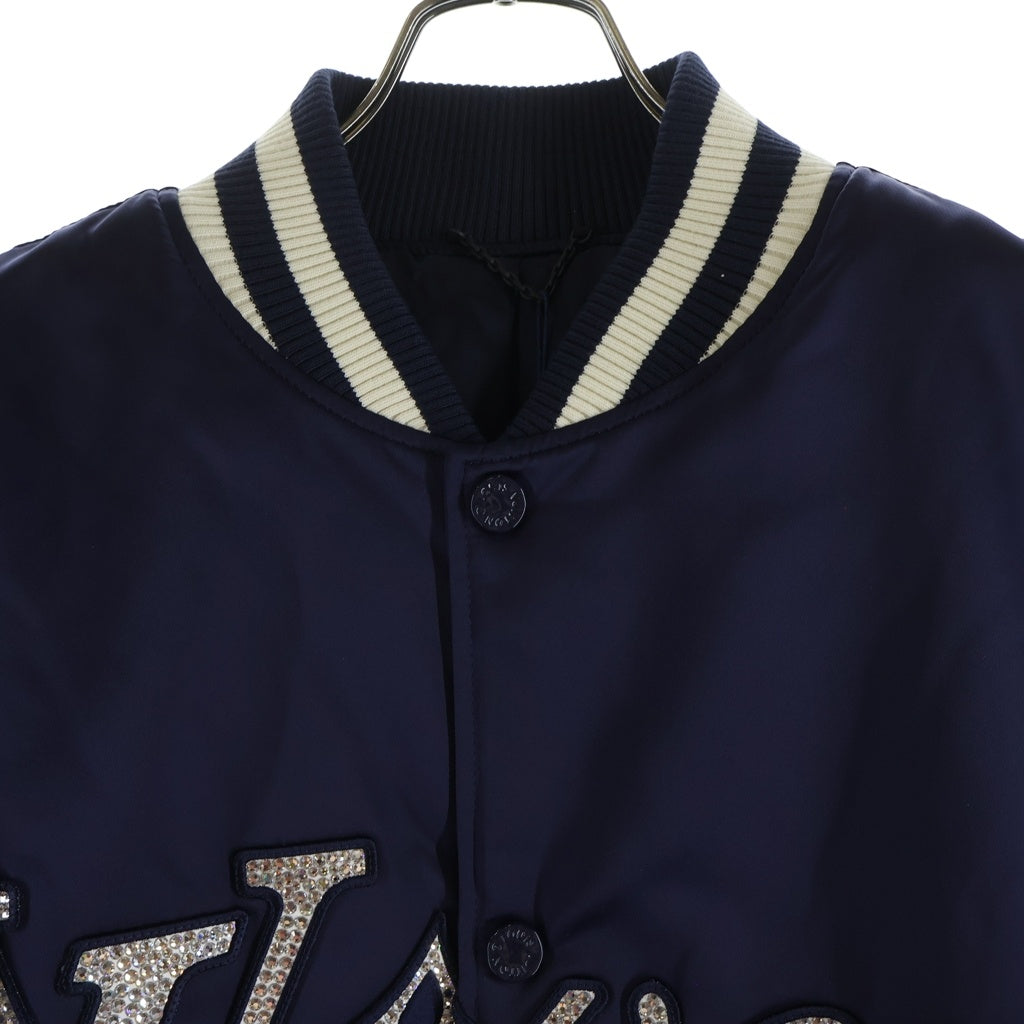 LOUIS VUITTON(ルイヴィトン) 25SS LV Baseball Blouson ベースボール ブルゾンジャケット ラインストーン ロゴ ネイビー RM251Q GPD HQB71W