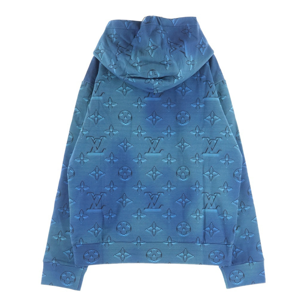 LOUIS VUITTON(ルイヴィトン) 22AW 3Dモノグラム総柄 プルオーバー スウェットパーカー フーディー ブルー RM222Q IHN HNY41W