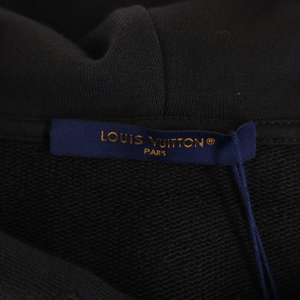 LOUIS VUITTON(ルイヴィトン) 25SS パールエンベリッシュド ロゴ プルオーバー スウェット パーカー フーディー ブラウン RM251M ZA8 HSY92W