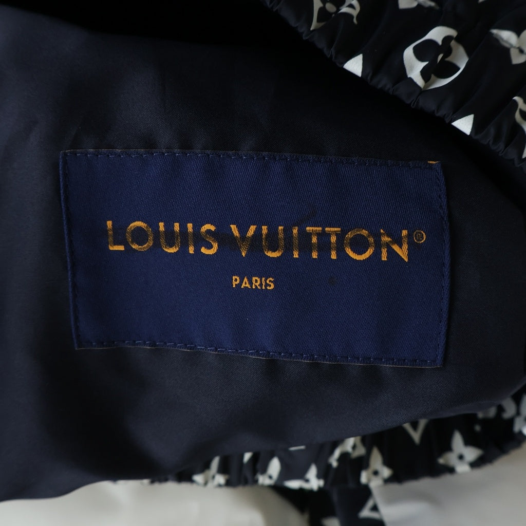 LOUIS VUITTON(ルイヴィトン) 24AW モノグラムプリント ナイロン テクニカルトラックトップ ジップアップ ジャケット ネイビー/ホワイト RM242M MJW HRB83W