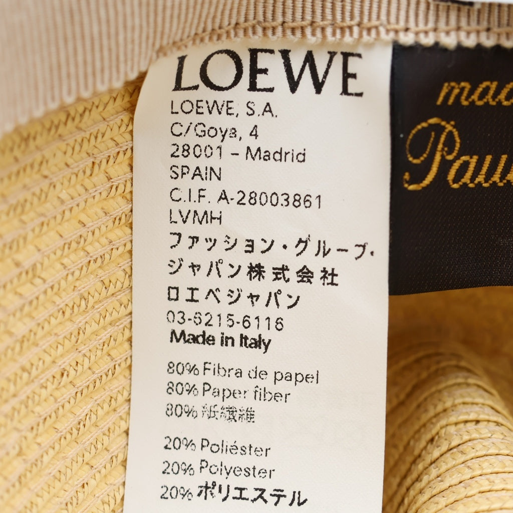 LOEWE(ロエベ) パウラズ イビザ 中折れ ストロー ハット ベージュ レディース