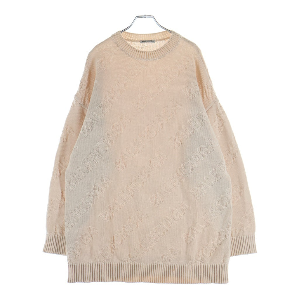 BALENCIAGA(バレンシアガ) ロゴ コットンセーター ニット アイボリー HG28 599886 レディース
