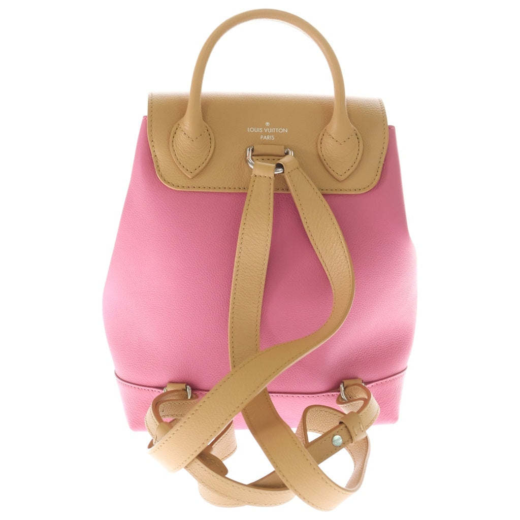 LOUIS VUITTON(ルイヴィトン) ロックミーバックパック リュックサック ピンク×ブラウン レザー M42281 シルバー金具 レディース