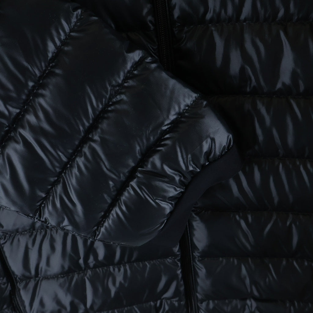 RLX RALPHLAUREN(アール エル エックス ラルフ ローレン) フーデッド ダウンジャケット ロゴ ジップアップ ポリエステル ブラック