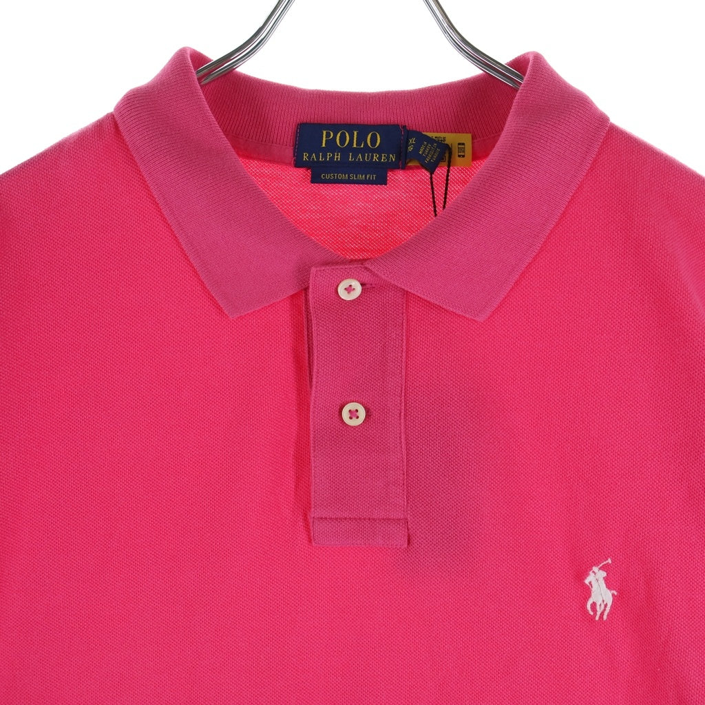 POLO RALPH LAUREN(ポロラルフローレン) ロゴ刺繍 半袖ポロシャツ コットン ピンク