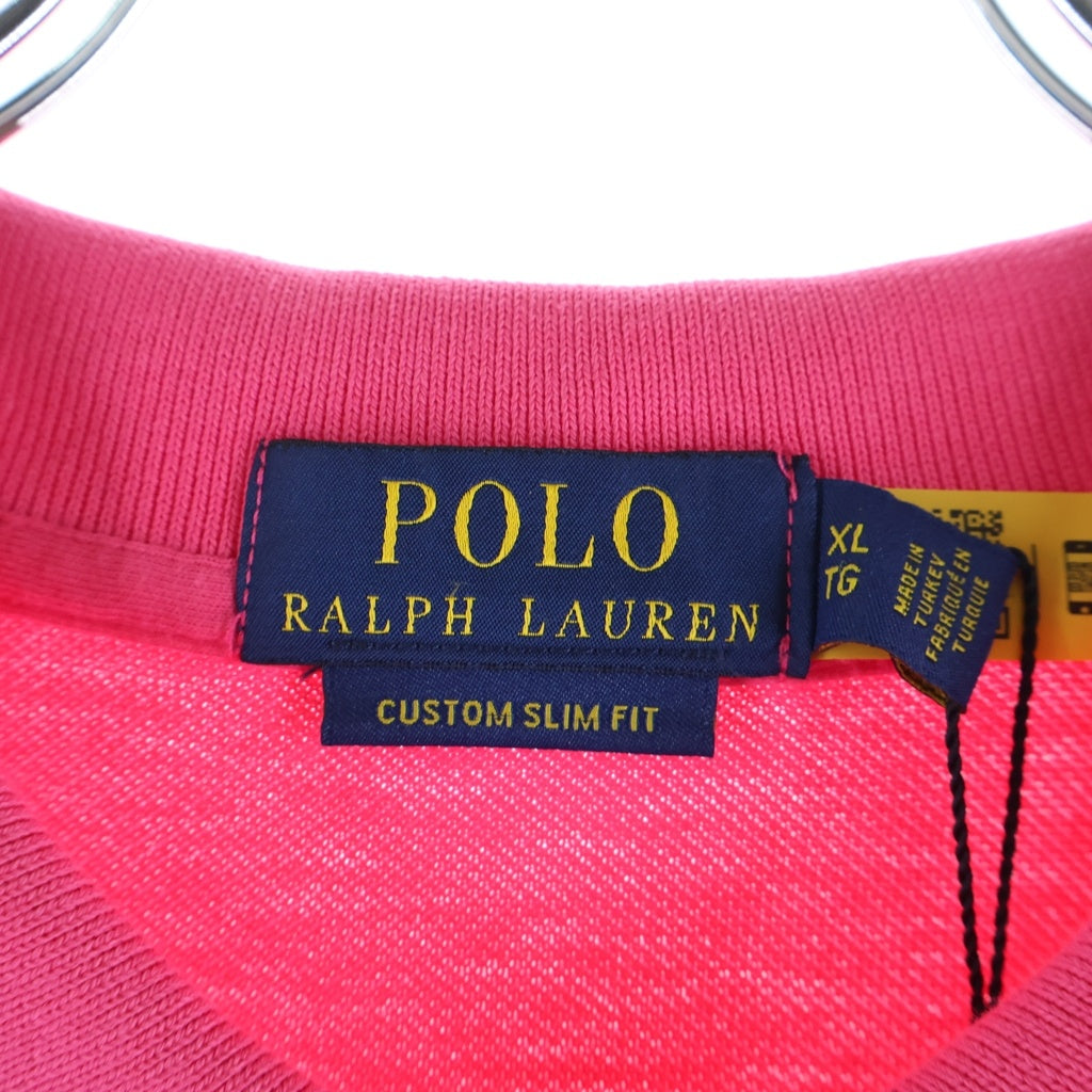 POLO RALPH LAUREN(ポロラルフローレン) ロゴ刺繍 半袖ポロシャツ コットン ピンク