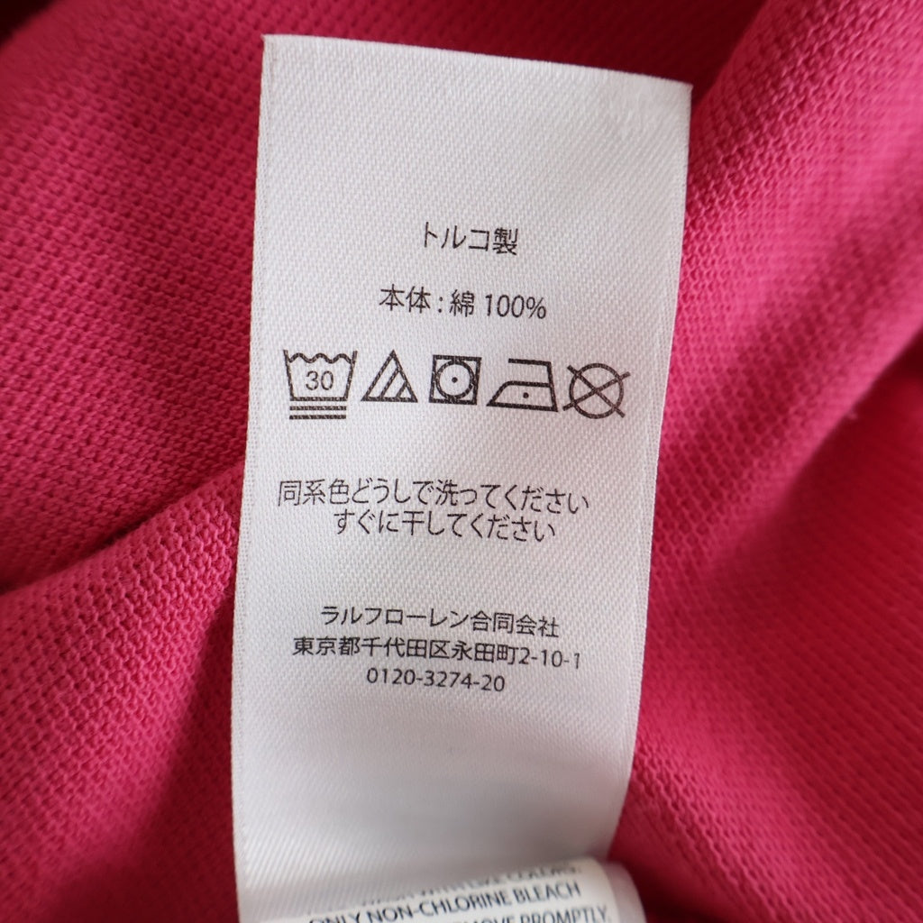 POLO RALPH LAUREN(ポロラルフローレン) ロゴ刺繍 半袖ポロシャツ コットン ピンク