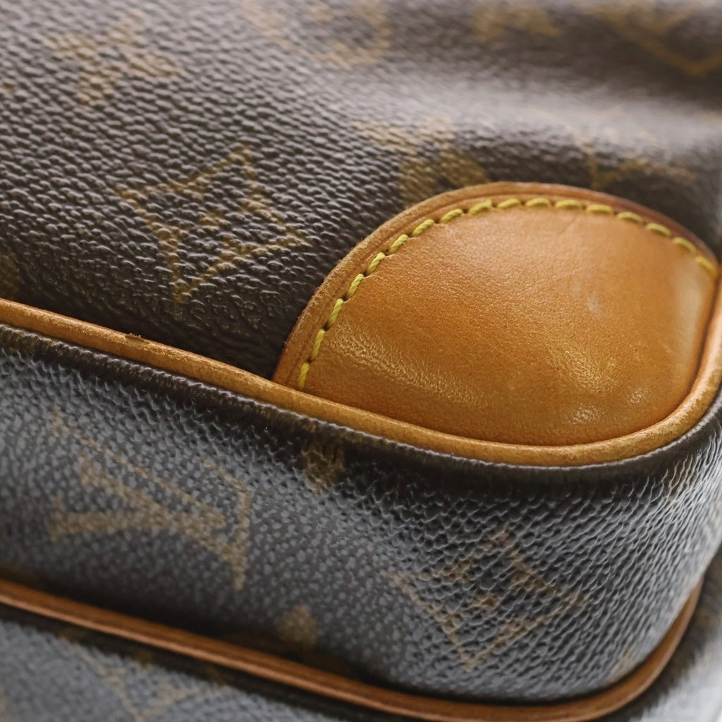 LOUIS VUITTON(ルイヴィトン) モノグラム ナイル ショルダーバッグ ブラウン レザー×PVC M45244 ゴールド金具 レディース