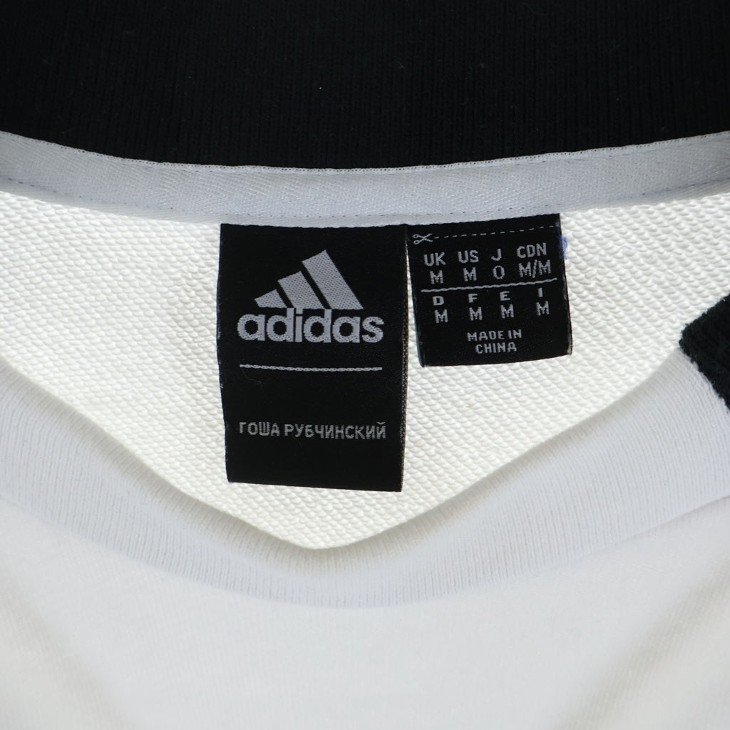 Gosha Rubchinskiy(ゴーシャラブチンスキー) ×adidas アディダス ロゴ刺繍 プルオーバー スウェット トレーナー ホワイト DP0876