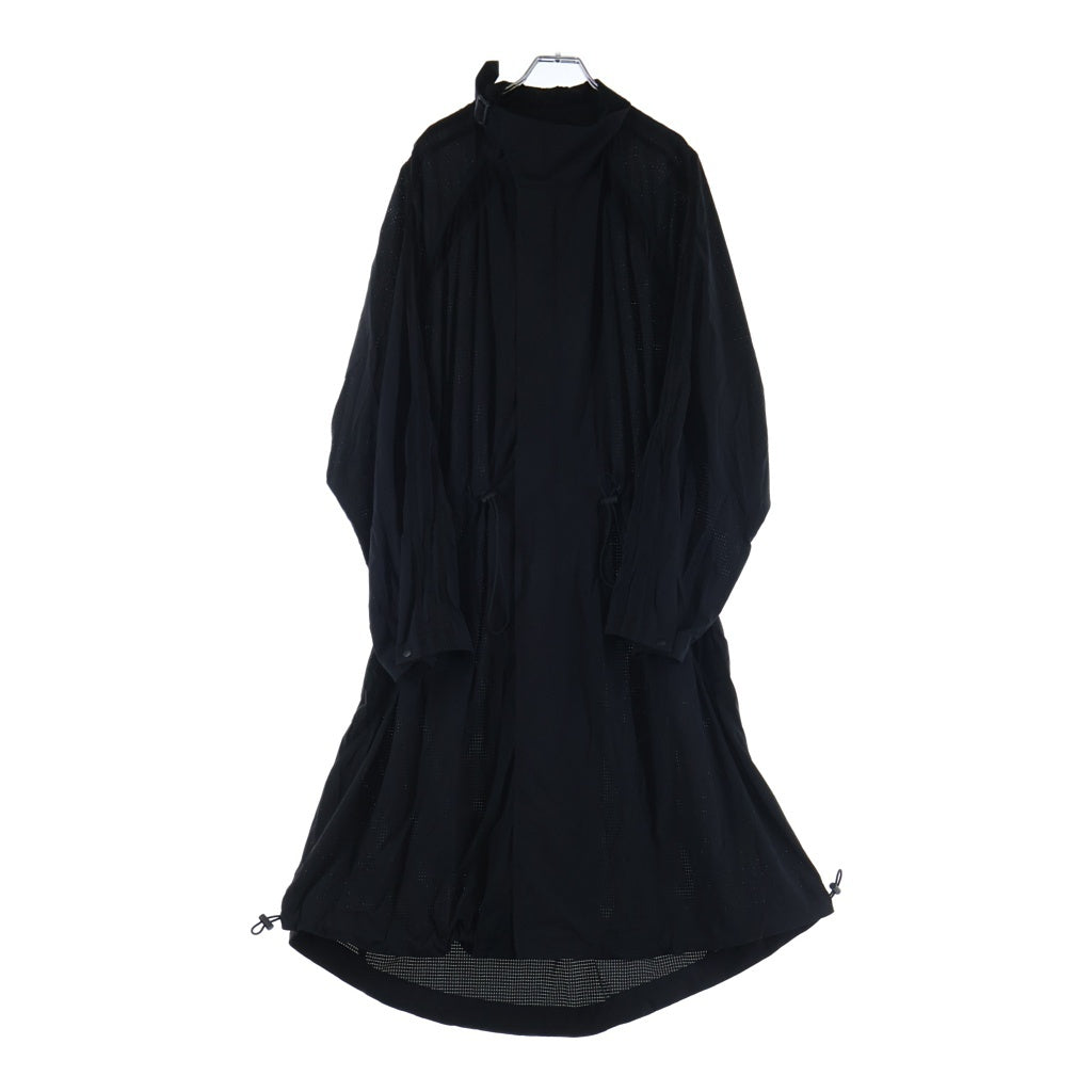 Y-3(ワイスリー) 24AW NYL PARKA ナイロン ジップアップ ロング パーカー コート ブラック IV5656