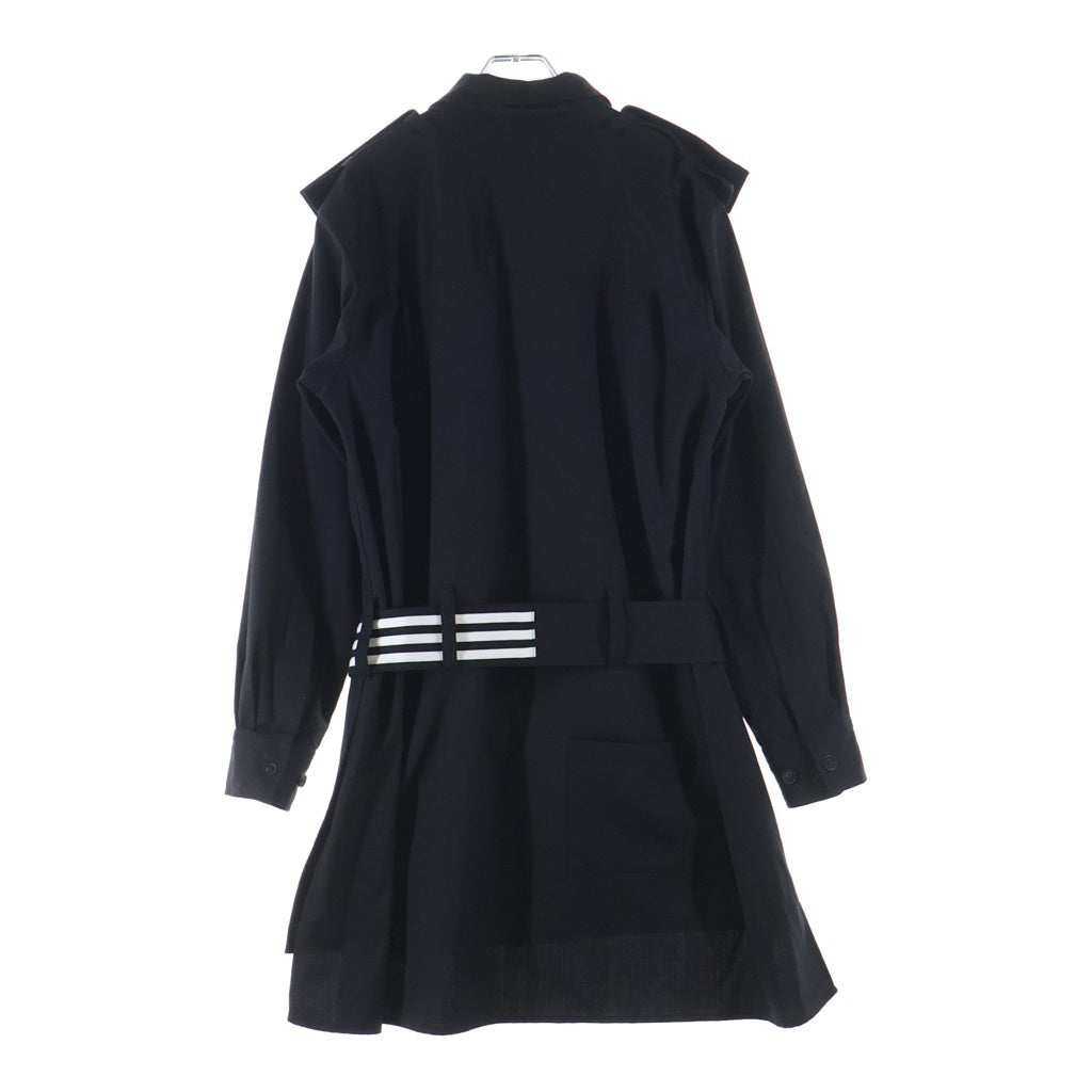 Y-3(ワイスリー) REFINED WOOL OVERSHIRT ウール オーバーシャツコート ブラック JX7295