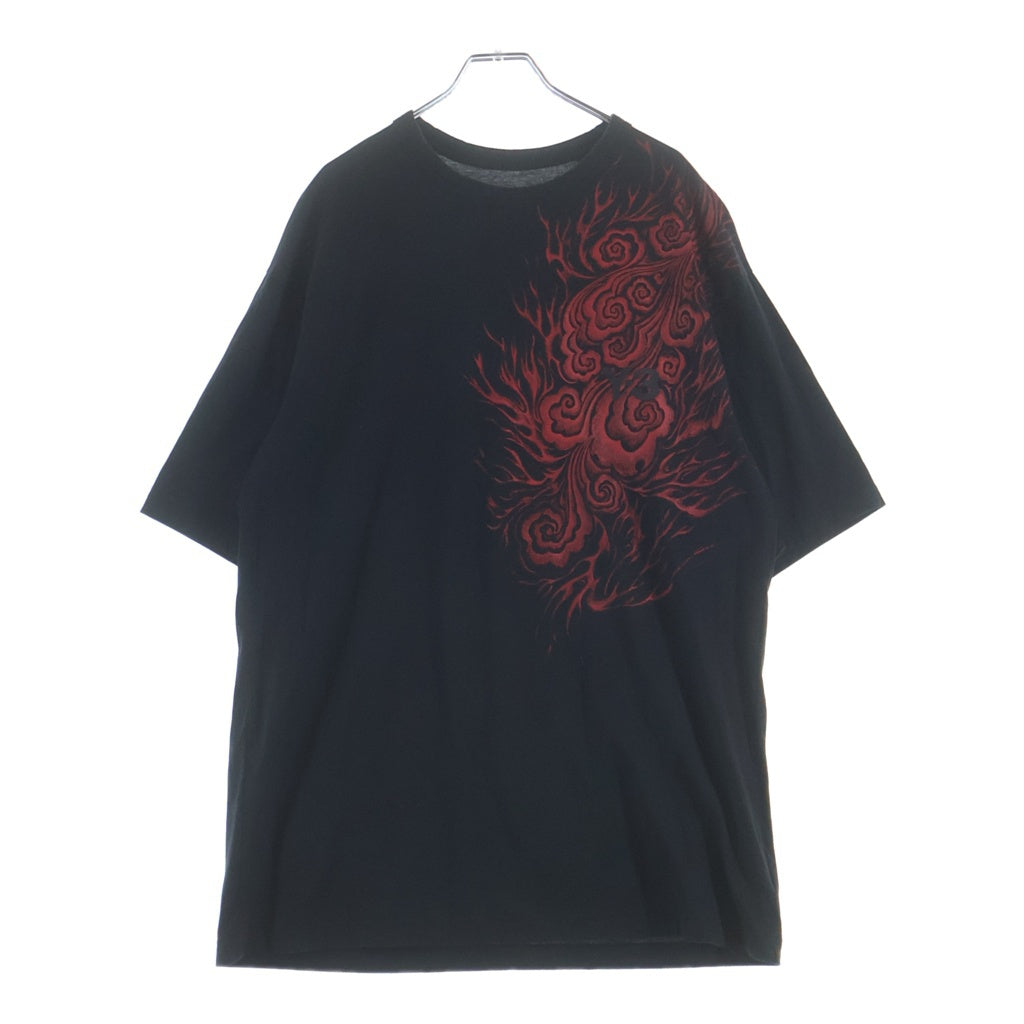 Y-3(ワイスリー) JFA CW SS TEE ロゴプリント クルーネック 半袖Tシャツ カットソー ブラック/レッド IW7382