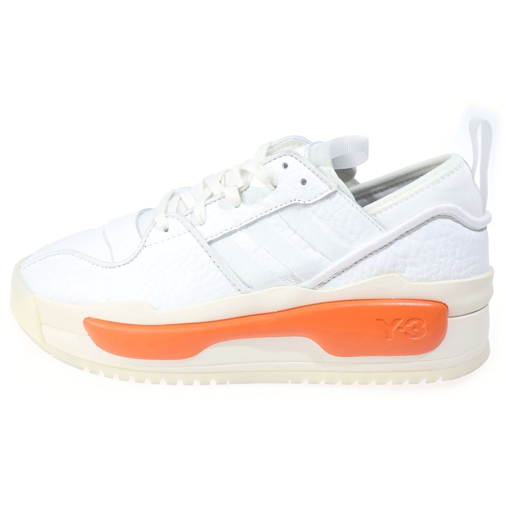 Y-3(ワイスリー) HOKORI 3 ホコリ レザー ローカットシューズ スニーカー ホワイト/オレンジ HR1976