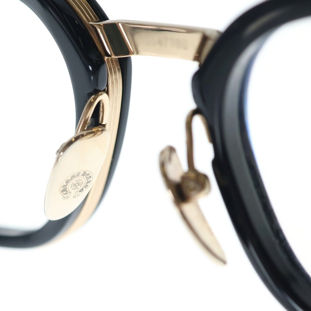 CHROME HEARTS(クロムハーツ) DUCK BUTTER ダガー テンプルウェリントン サングラス アイウェア メガネ 眼鏡 ブラック/ゴールド