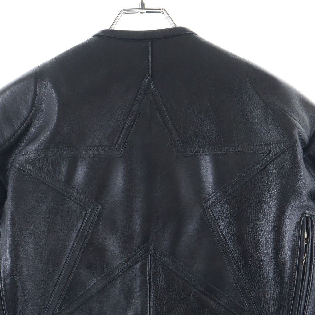 VANSON(バンソン) ワンスター レザー ジップアップ シングルライダースジャケット ブラック 15737P08